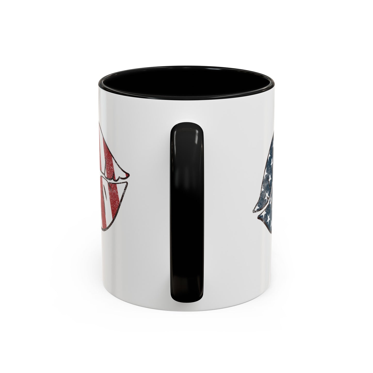 Kiss Me America  (Two-Sided Image) Accent Coffee Mug (11, 15oz)