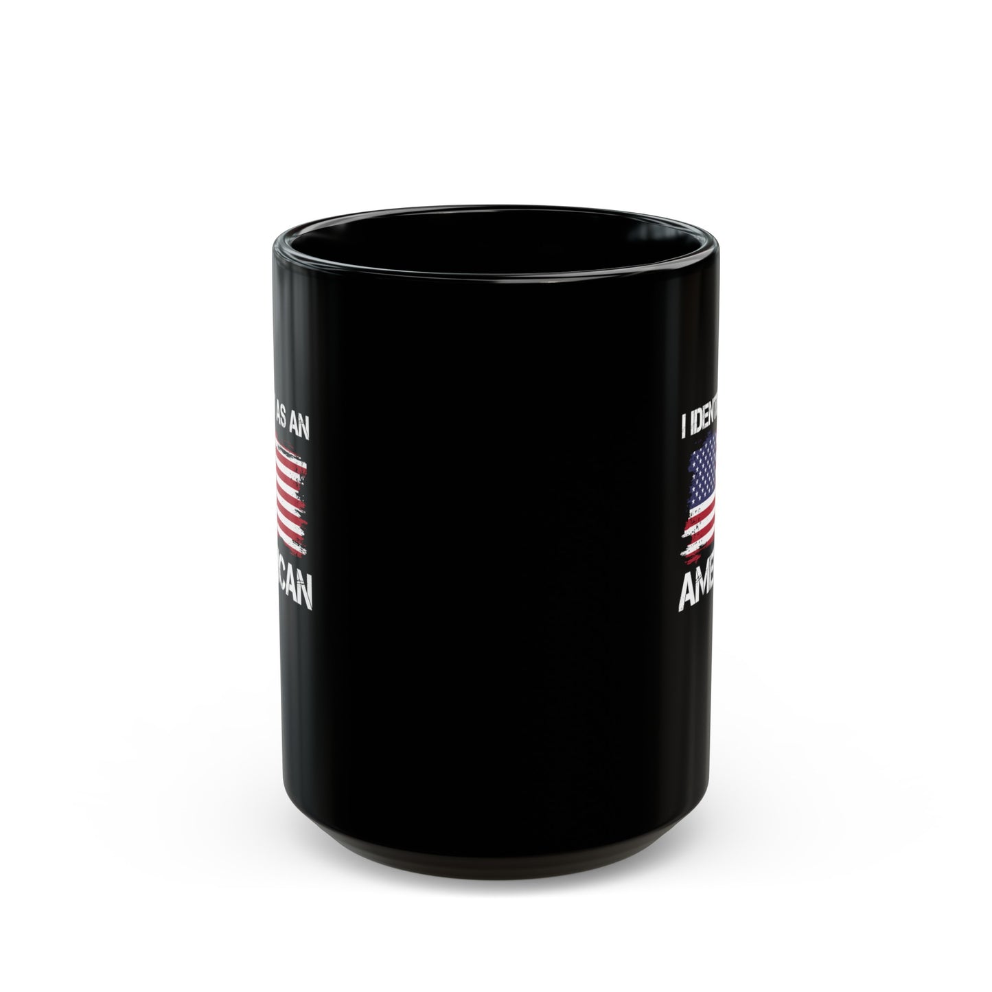 I Identify As American, Black, (Two-Sided Image Mug (11oz, 15oz)