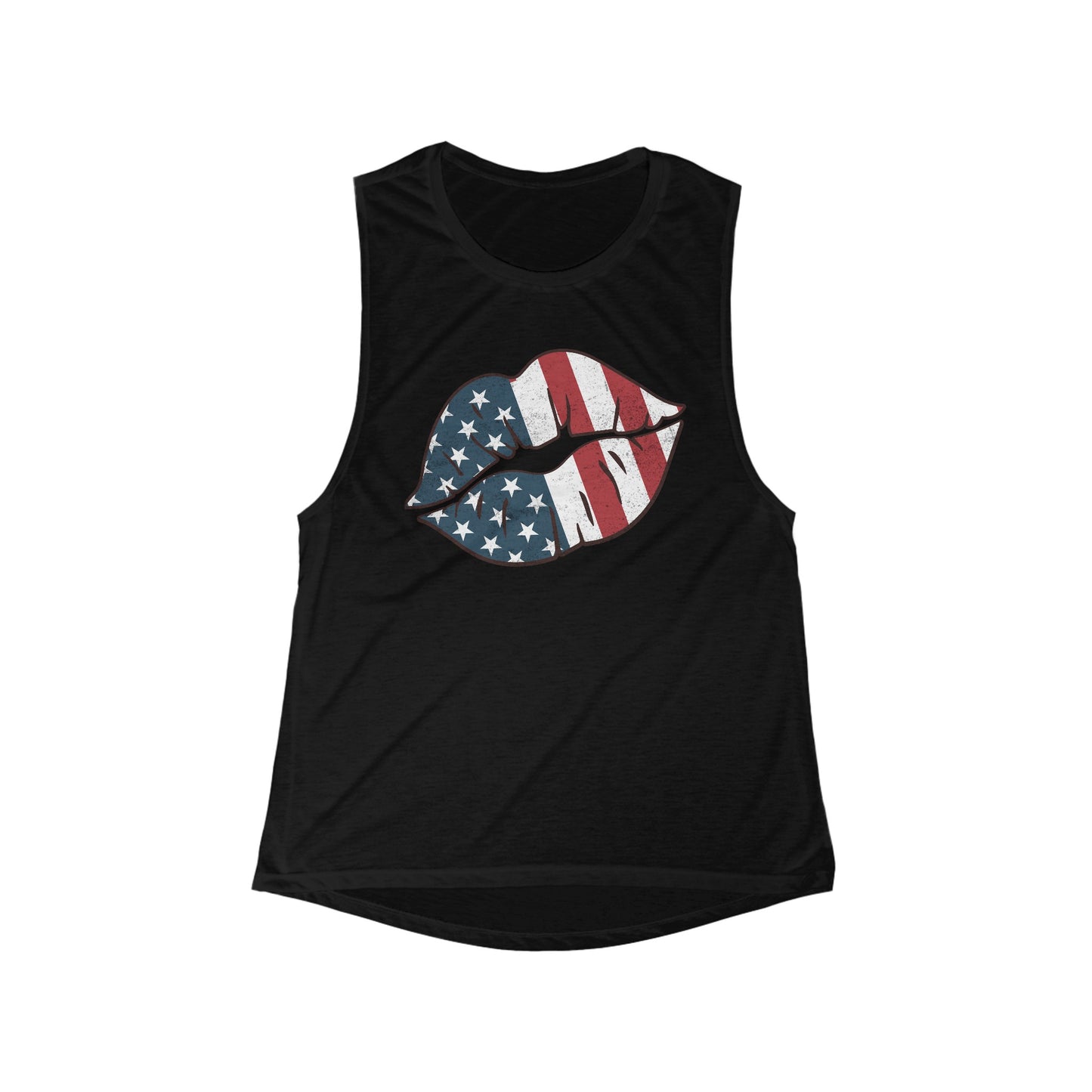 Kiss Me America Women's Flowy Scoop Muscle Tank