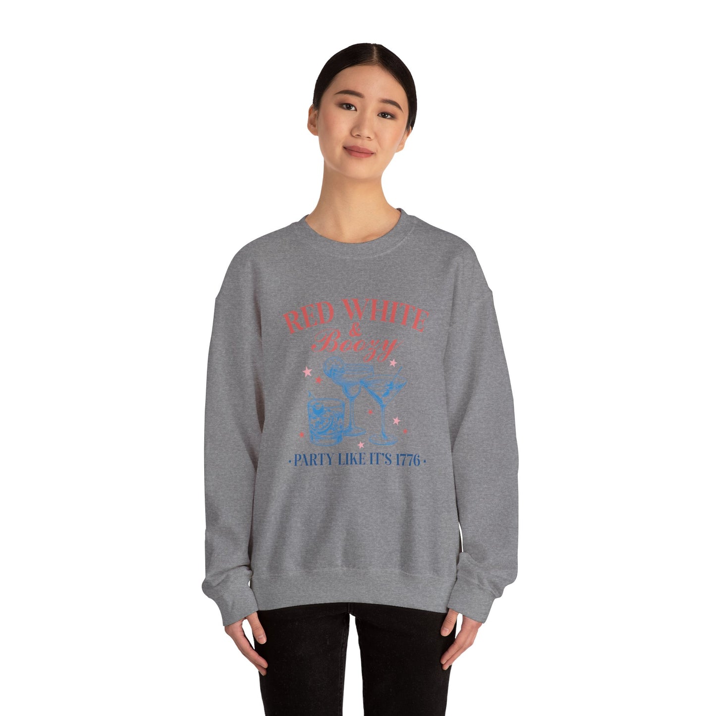 Red White & Boozy Unisex Heavy Blend™ Crewneck Sweatshirt