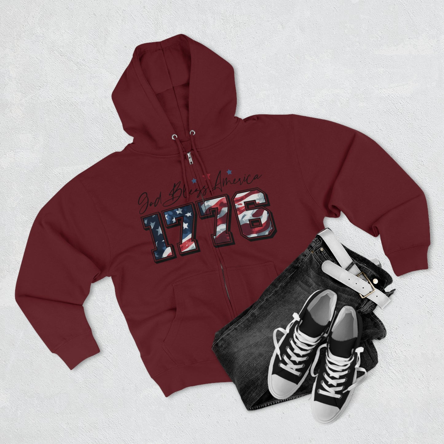 1776 Unisex Zip Hoodie