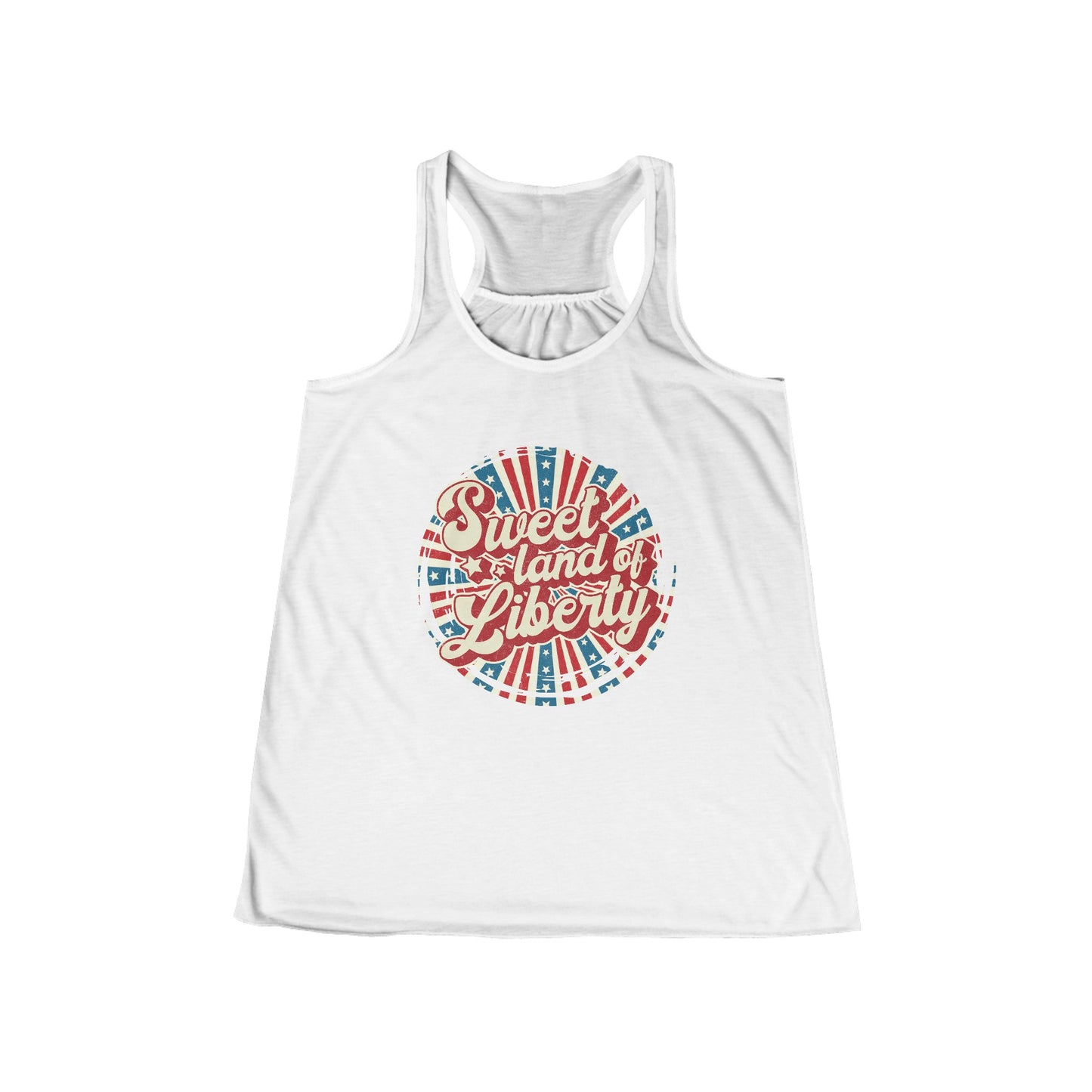 Sweet Land of Liberty Women's Flowy Racerback Tank