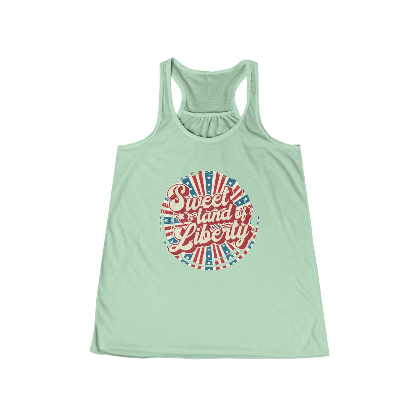 Sweet Land of Liberty Women's Flowy Racerback Tank