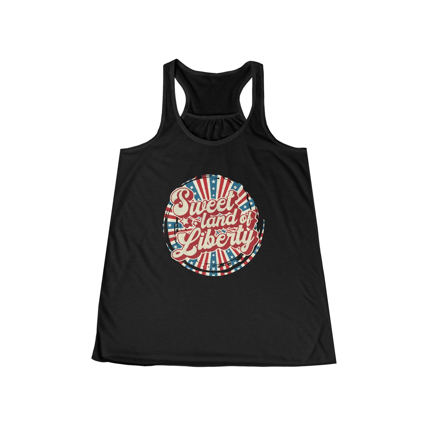 Sweet Land of Liberty Women's Flowy Racerback Tank