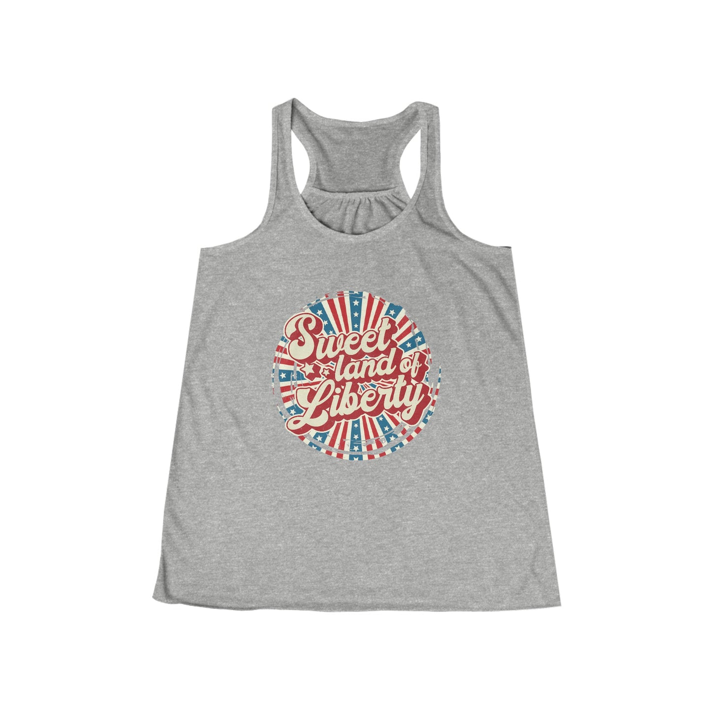 Sweet Land of Liberty Women's Flowy Racerback Tank