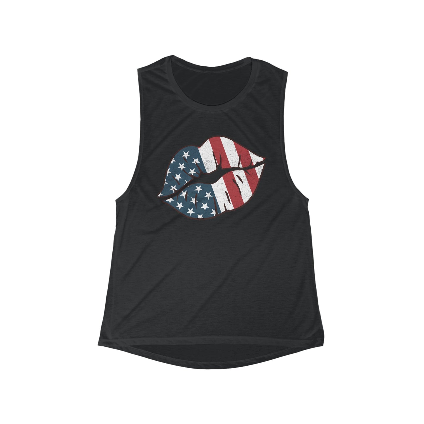 Kiss Me America Women's Flowy Scoop Muscle Tank