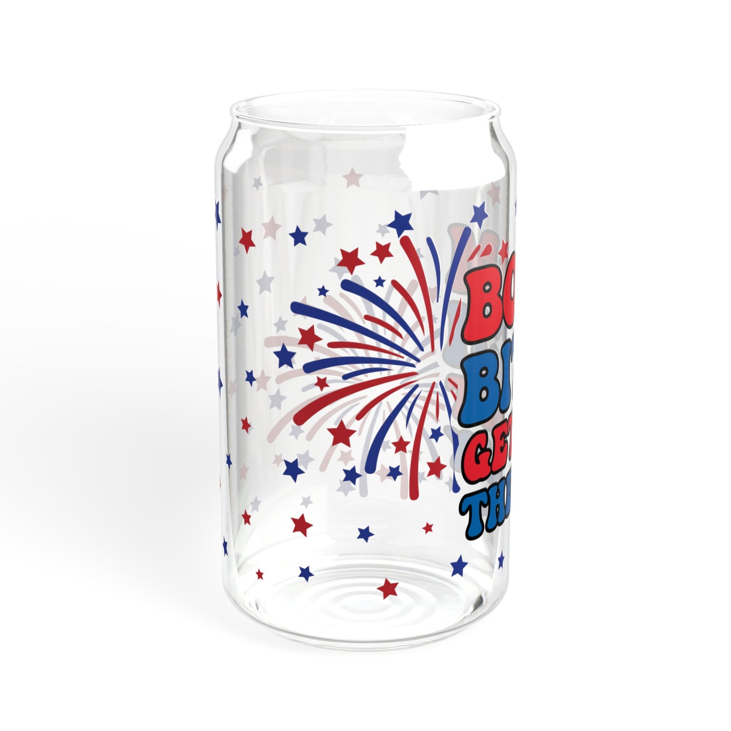 Boom B*tch Glass Can, 16oz (With or Without Lid)