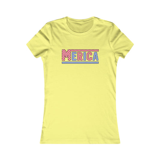 'Merica Checkered Women's Favorite Tee