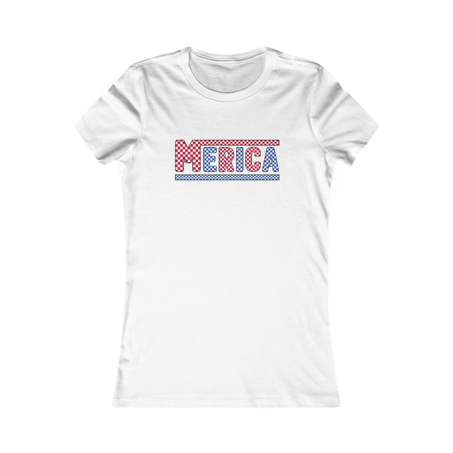 'Merica Checkered Women's Favorite Tee