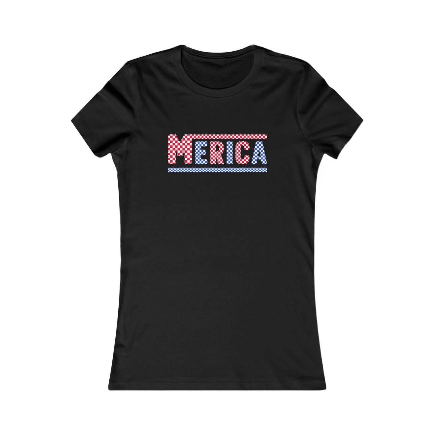 'Merica Checkered Women's Favorite Tee