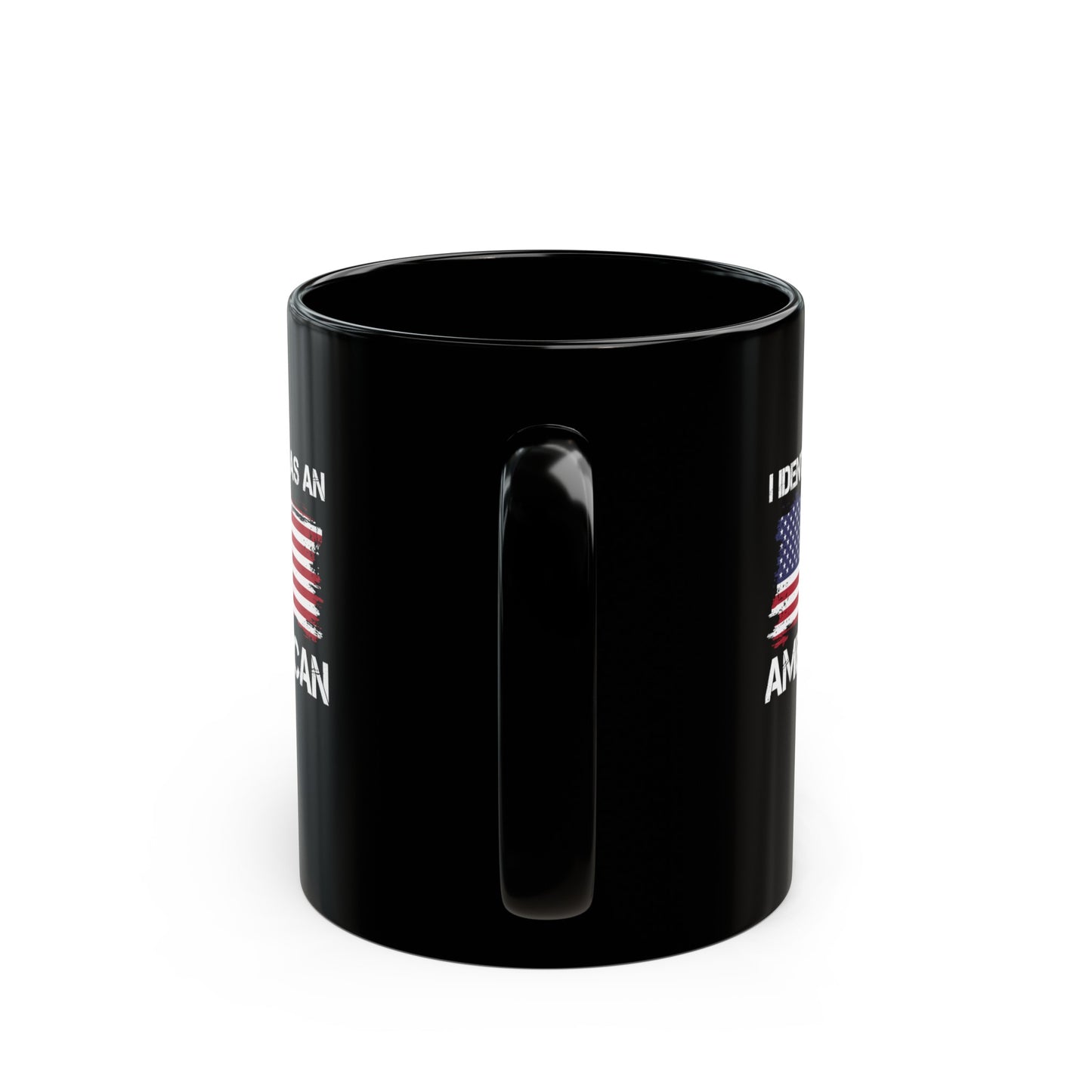 I Identify As American, Black, (Two-Sided Image Mug (11oz, 15oz)