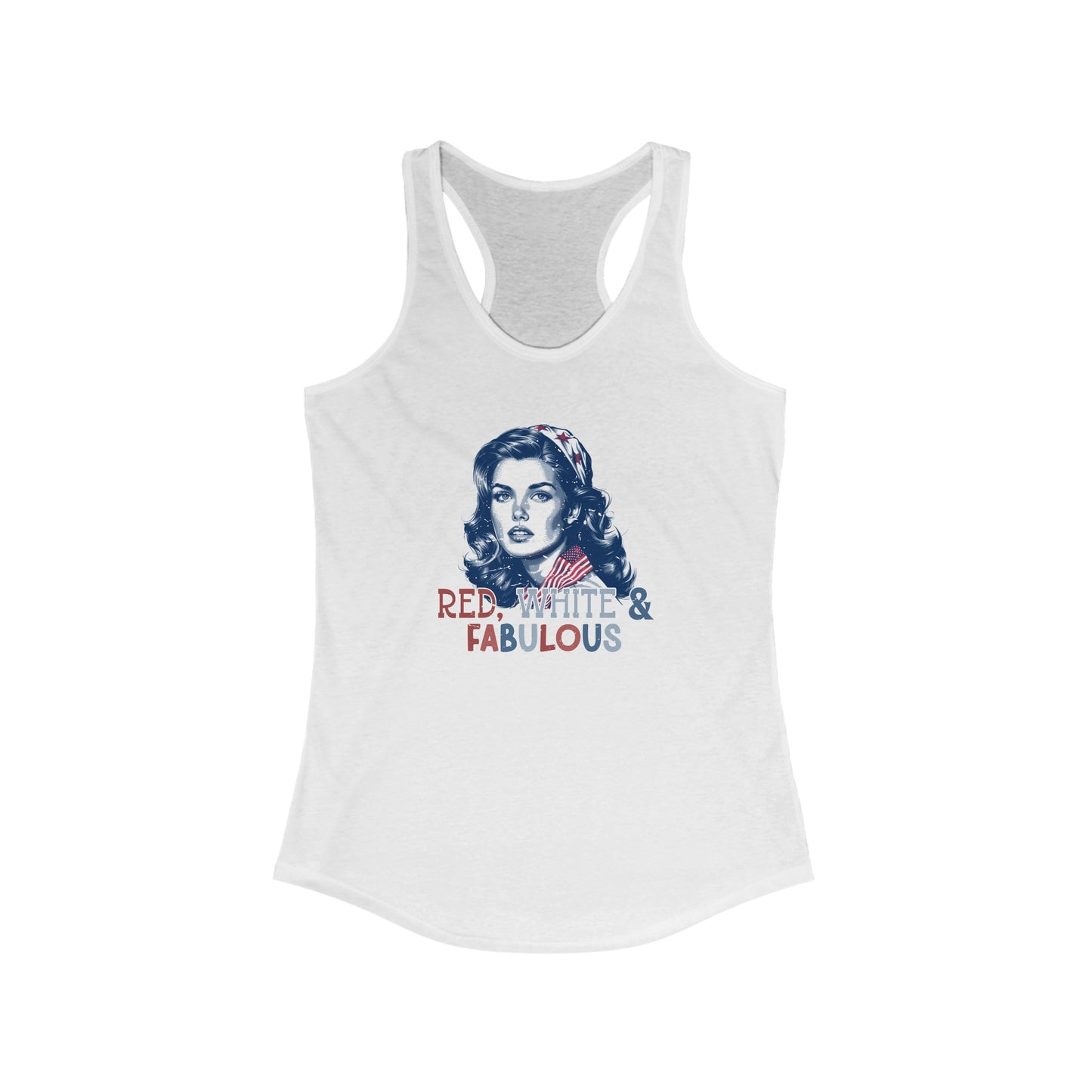 Red White & Fabulous Women's Ideal Racerback Tank