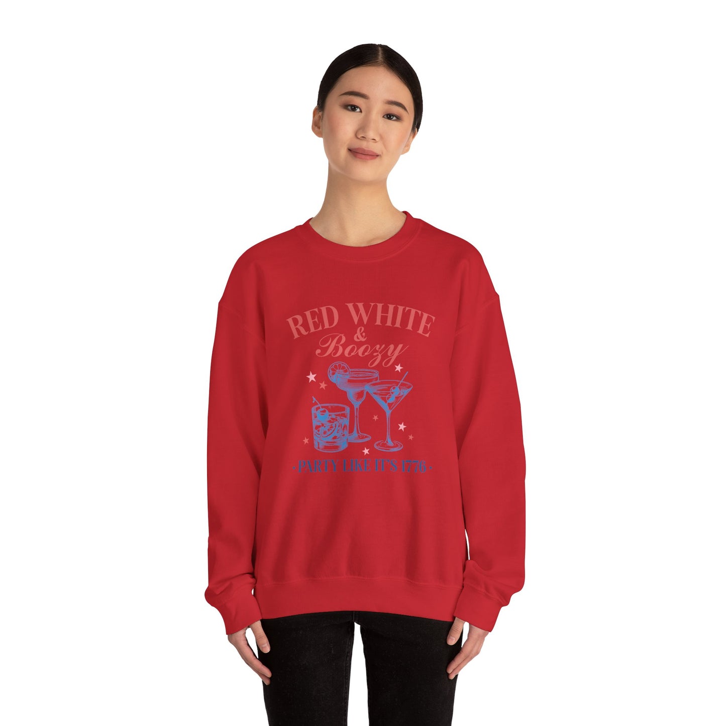 Red White & Boozy Unisex Heavy Blend™ Crewneck Sweatshirt