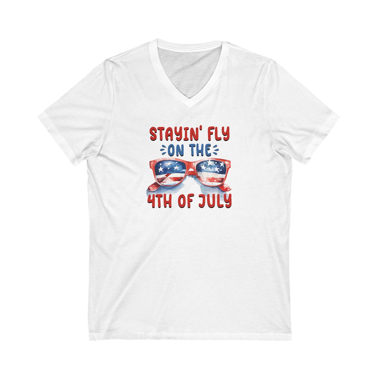 Stayin Fly Unisex Jersey Short Sleeve V-Neck Tee