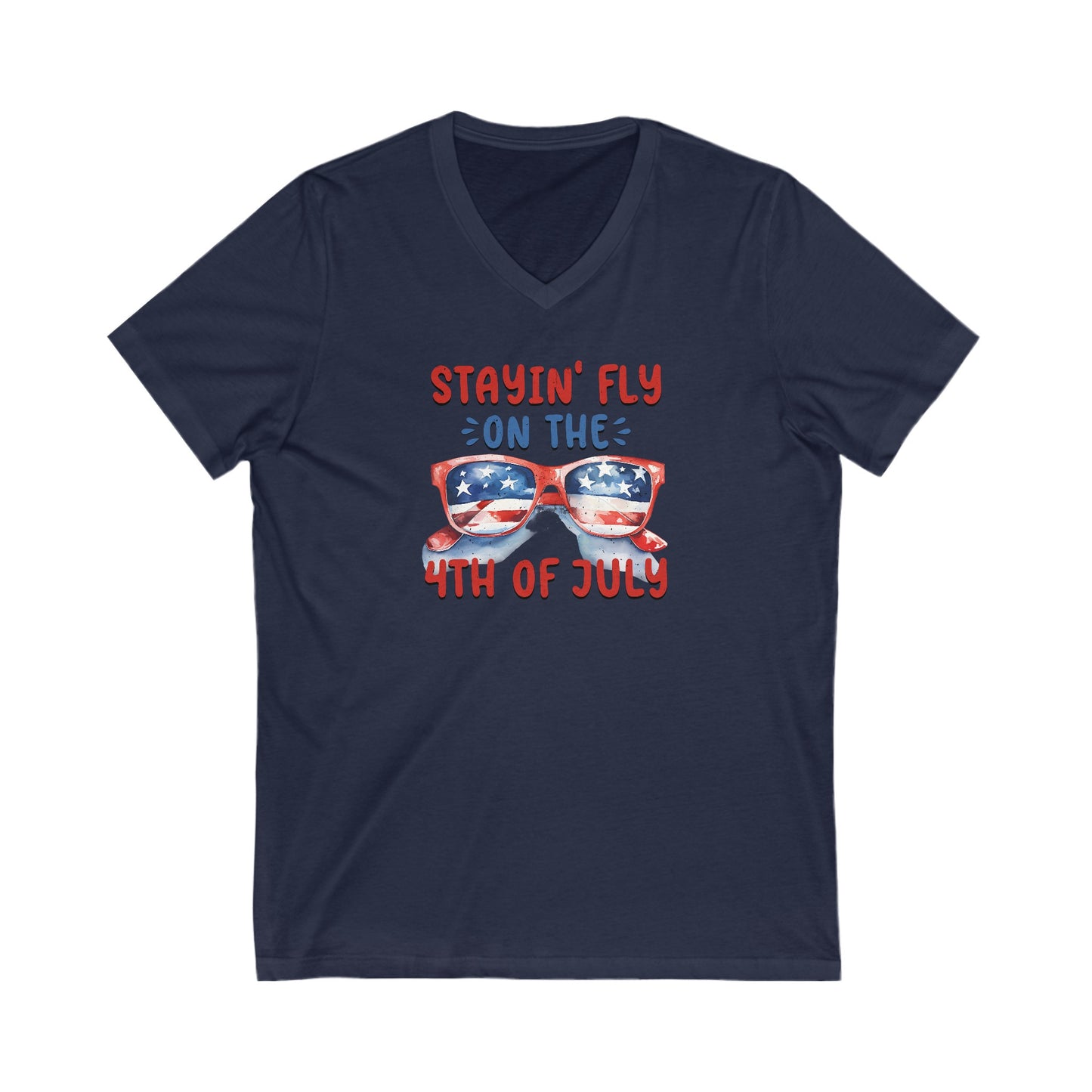 Stayin Fly Unisex Jersey Short Sleeve V-Neck Tee