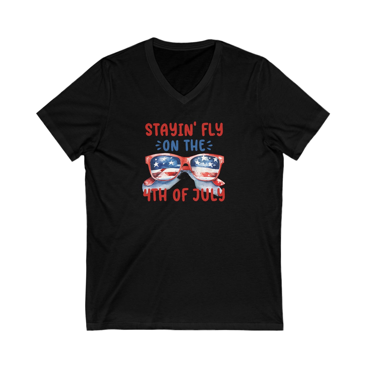 Stayin Fly Unisex Jersey Short Sleeve V-Neck Tee