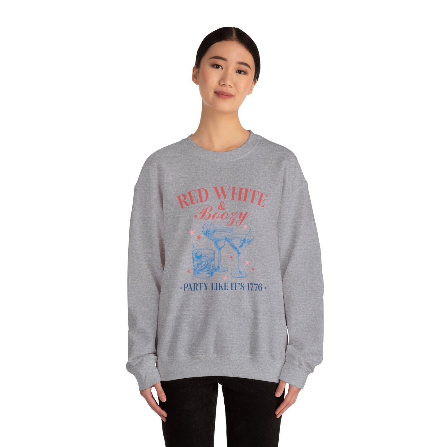 Red White & Boozy Unisex Heavy Blend™ Crewneck Sweatshirt