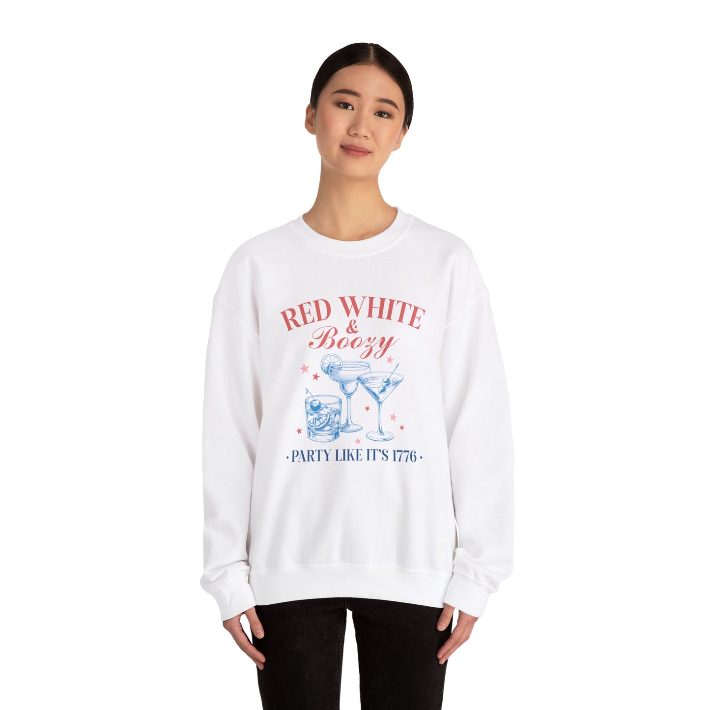 Red White & Boozy Unisex Heavy Blend™ Crewneck Sweatshirt