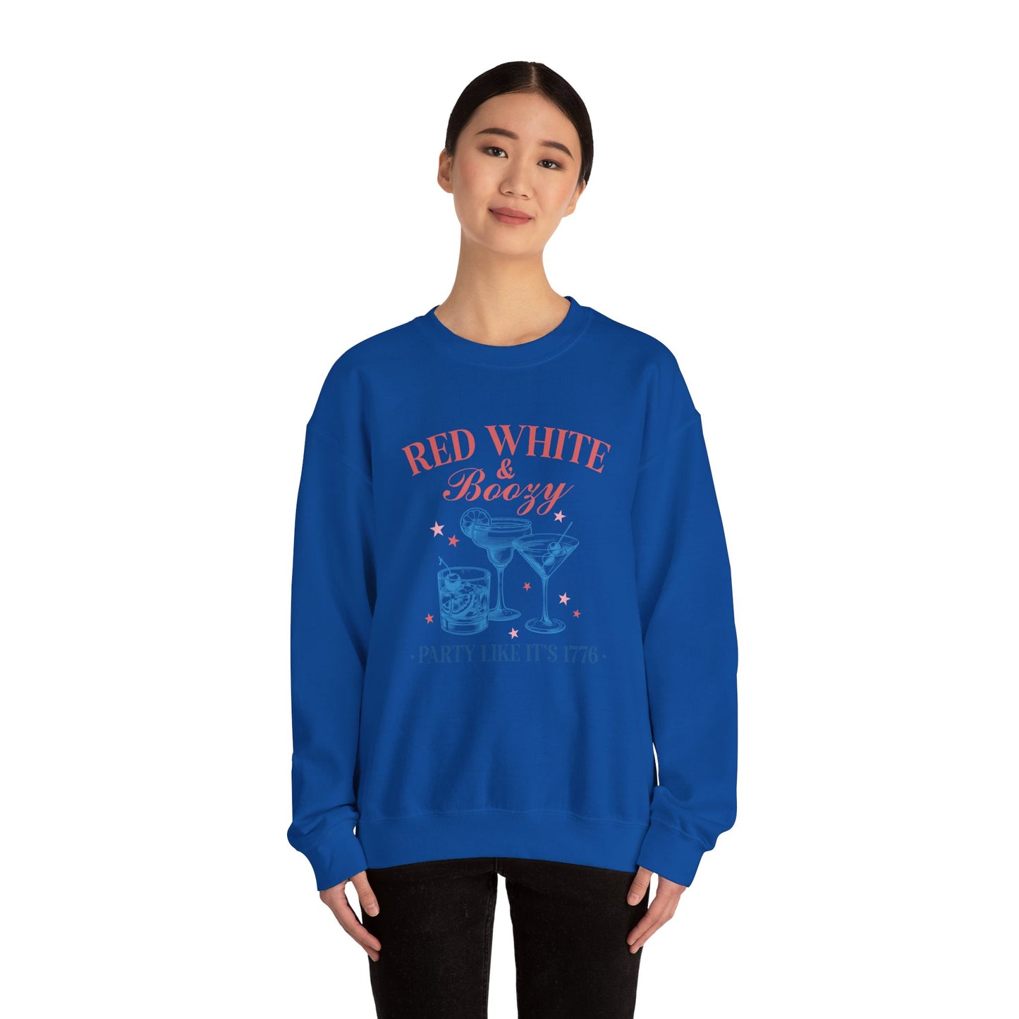 Red White & Boozy Unisex Heavy Blend™ Crewneck Sweatshirt