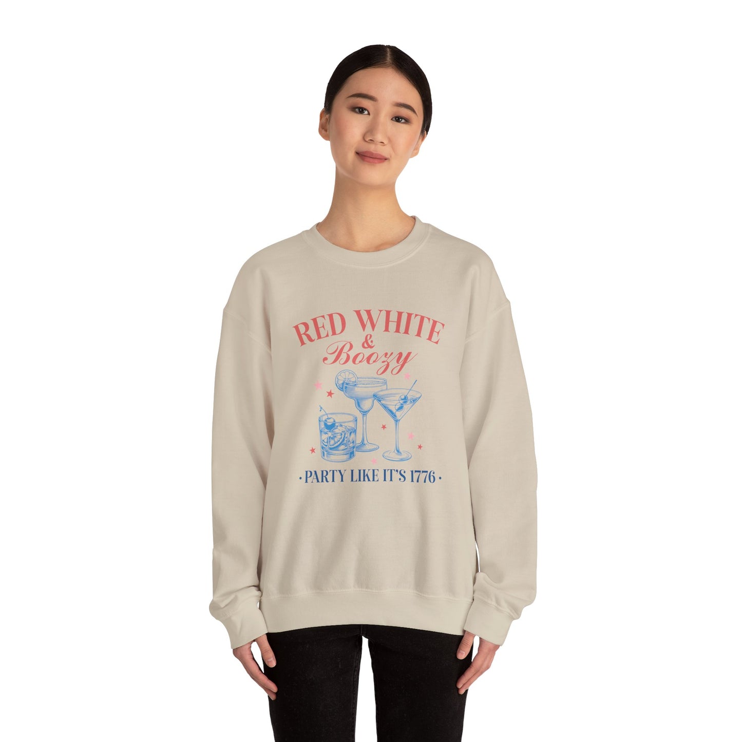 Red White & Boozy Unisex Heavy Blend™ Crewneck Sweatshirt