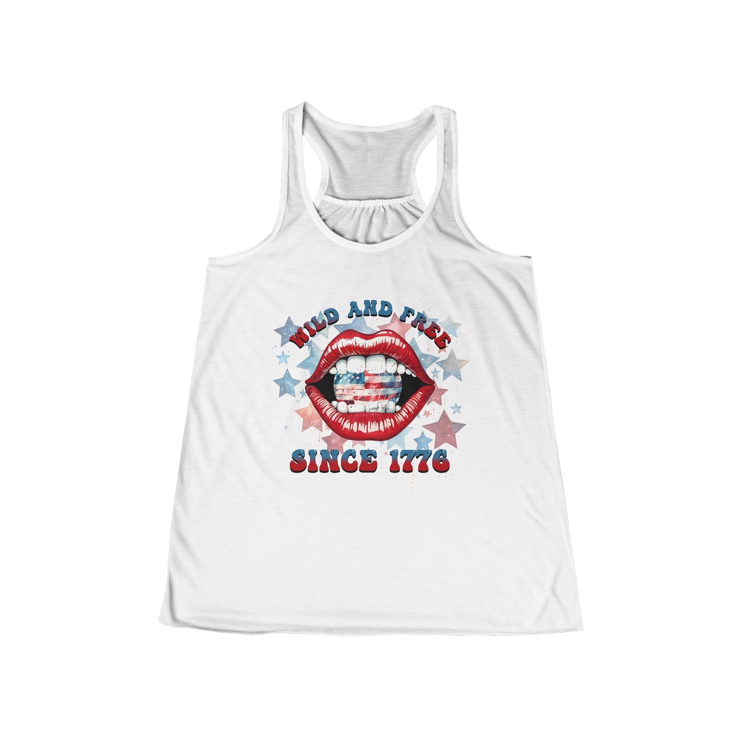 Wild & Free Since 1776 Women's Flowy Racerback Tank