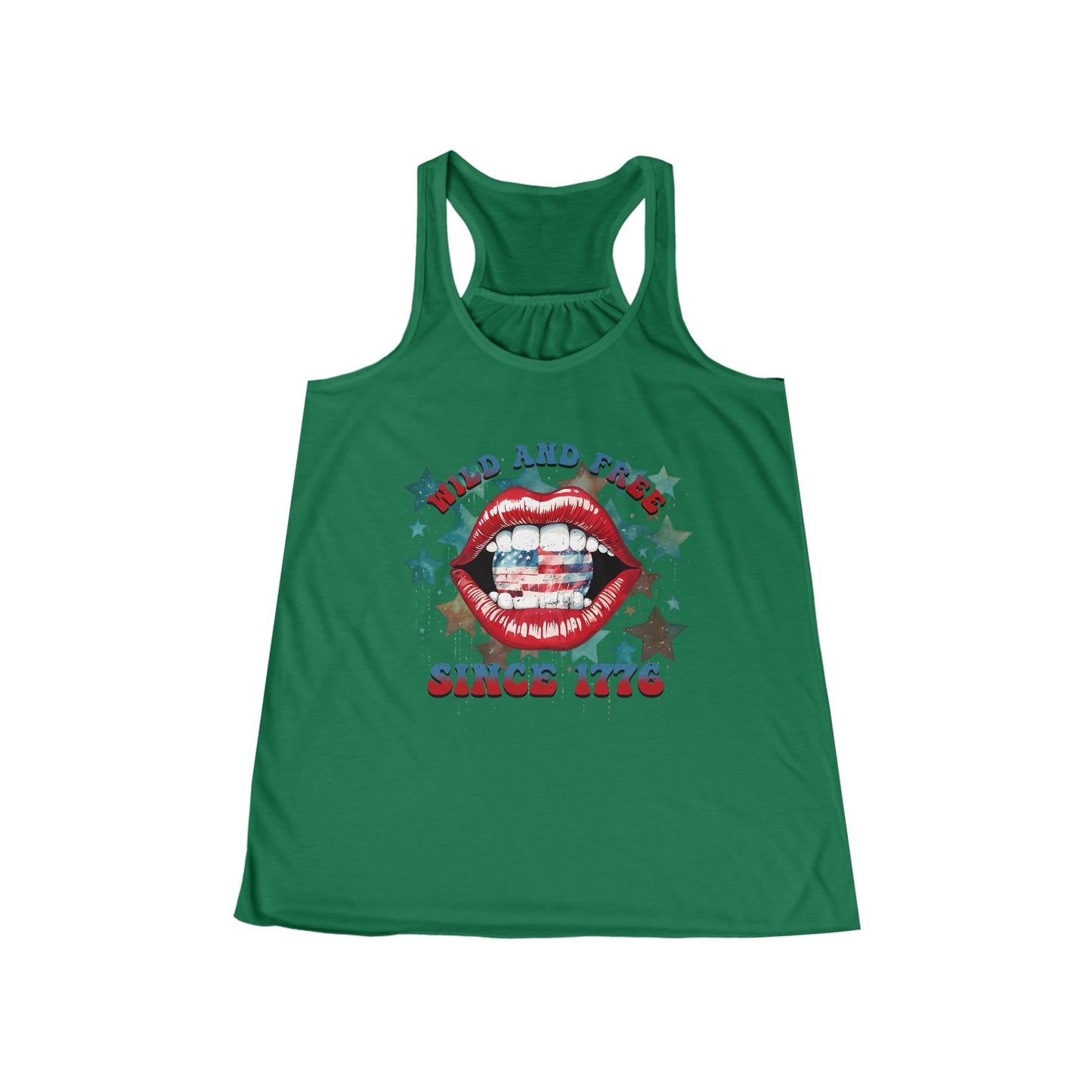 Wild & Free Since 1776 Women's Flowy Racerback Tank