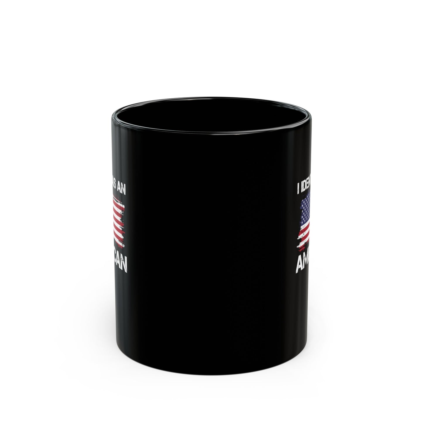 I Identify As American, Black, (Two-Sided Image Mug (11oz, 15oz)