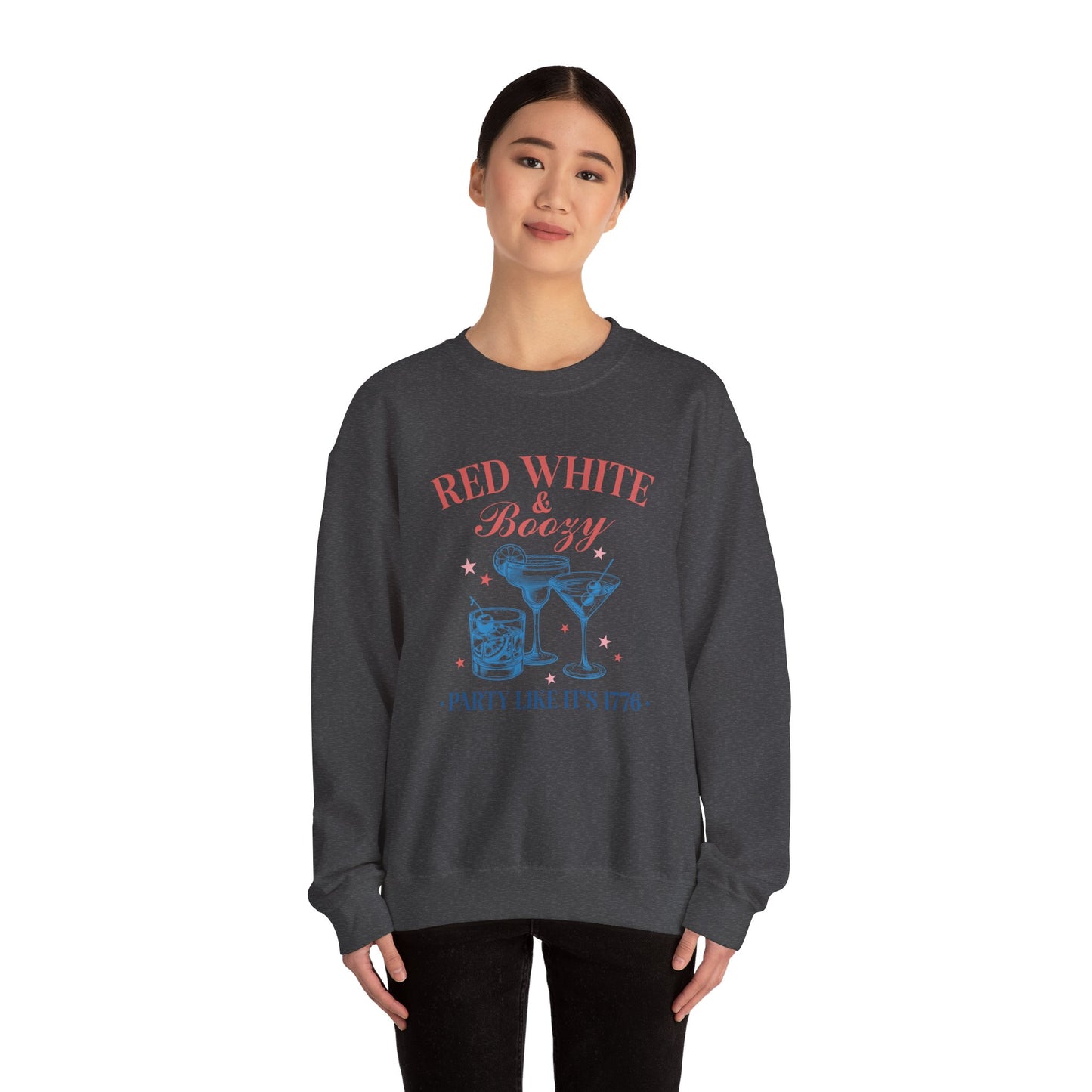 Red White & Boozy Unisex Heavy Blend™ Crewneck Sweatshirt