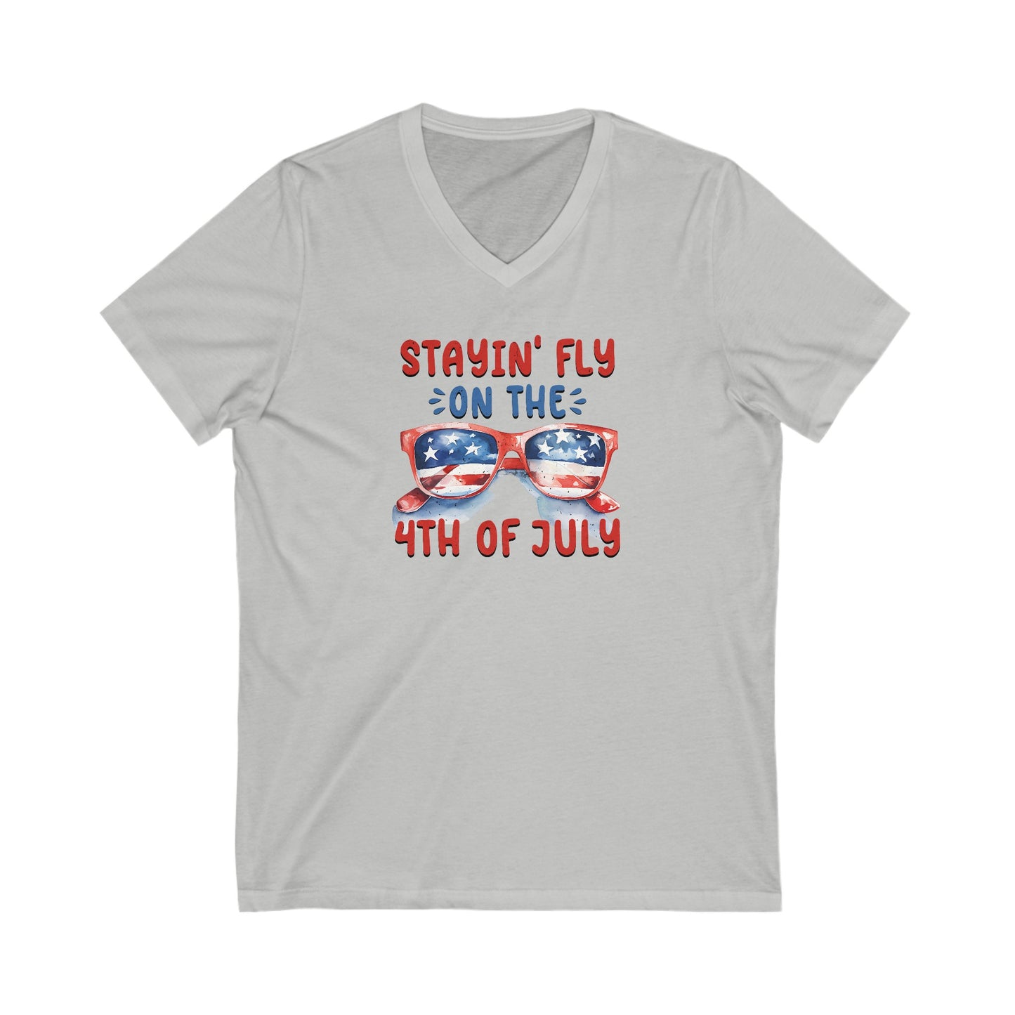 Stayin Fly Unisex Jersey Short Sleeve V-Neck Tee