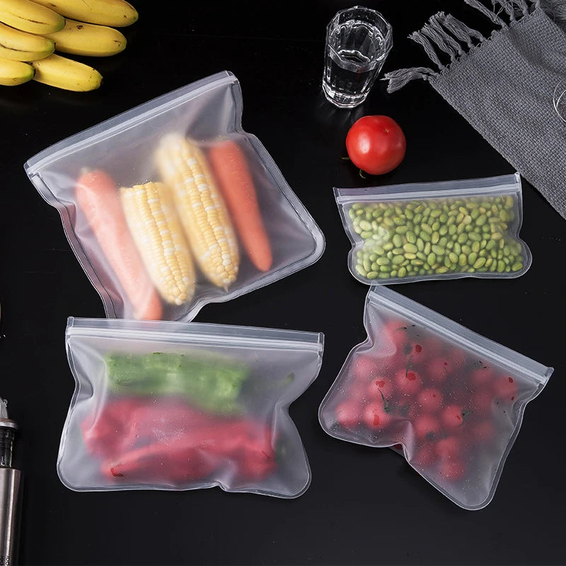 Reusable Silicone Food Storage and Freezer Bags, BPA Free