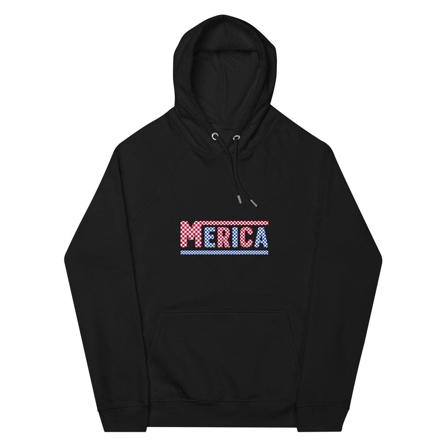 Checkered 'Merica Unisex Ecoo Raglan hoodie