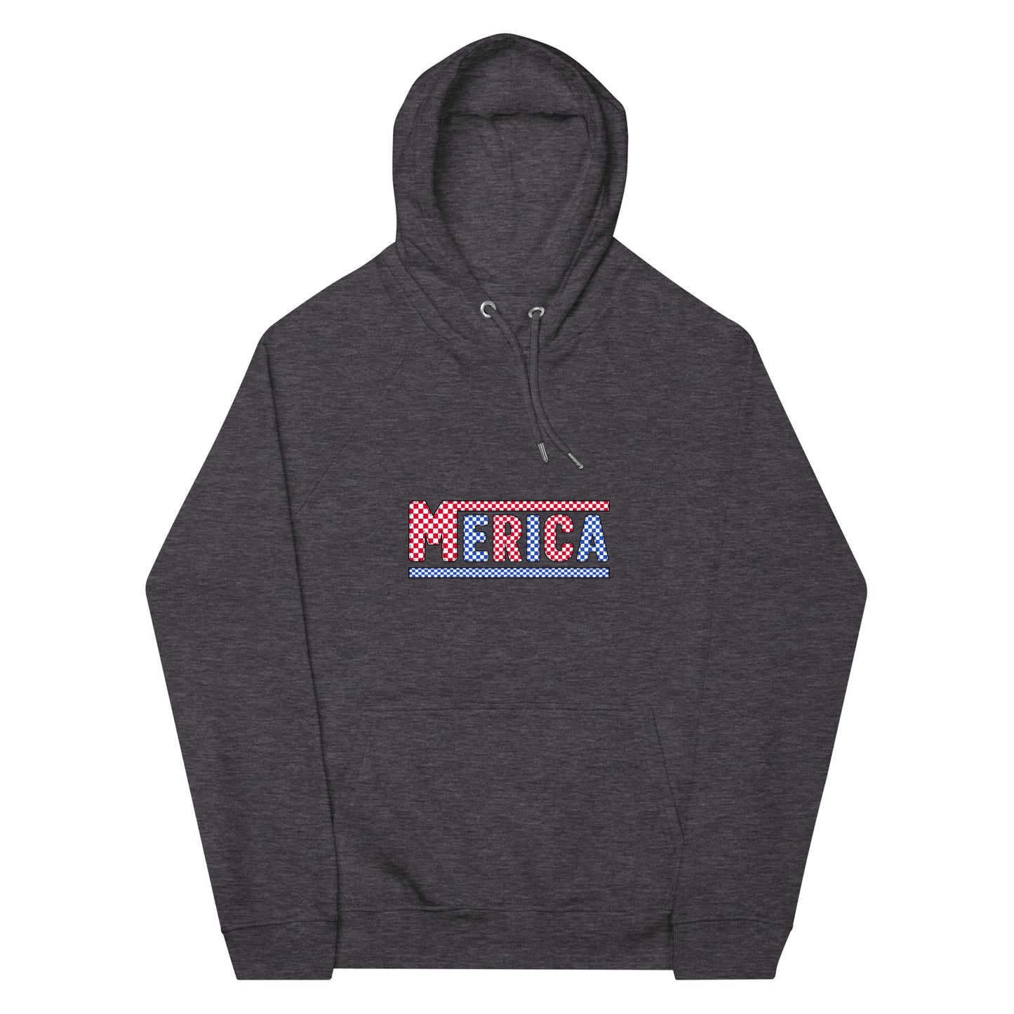 Checkered 'Merica Unisex Ecoo Raglan hoodie