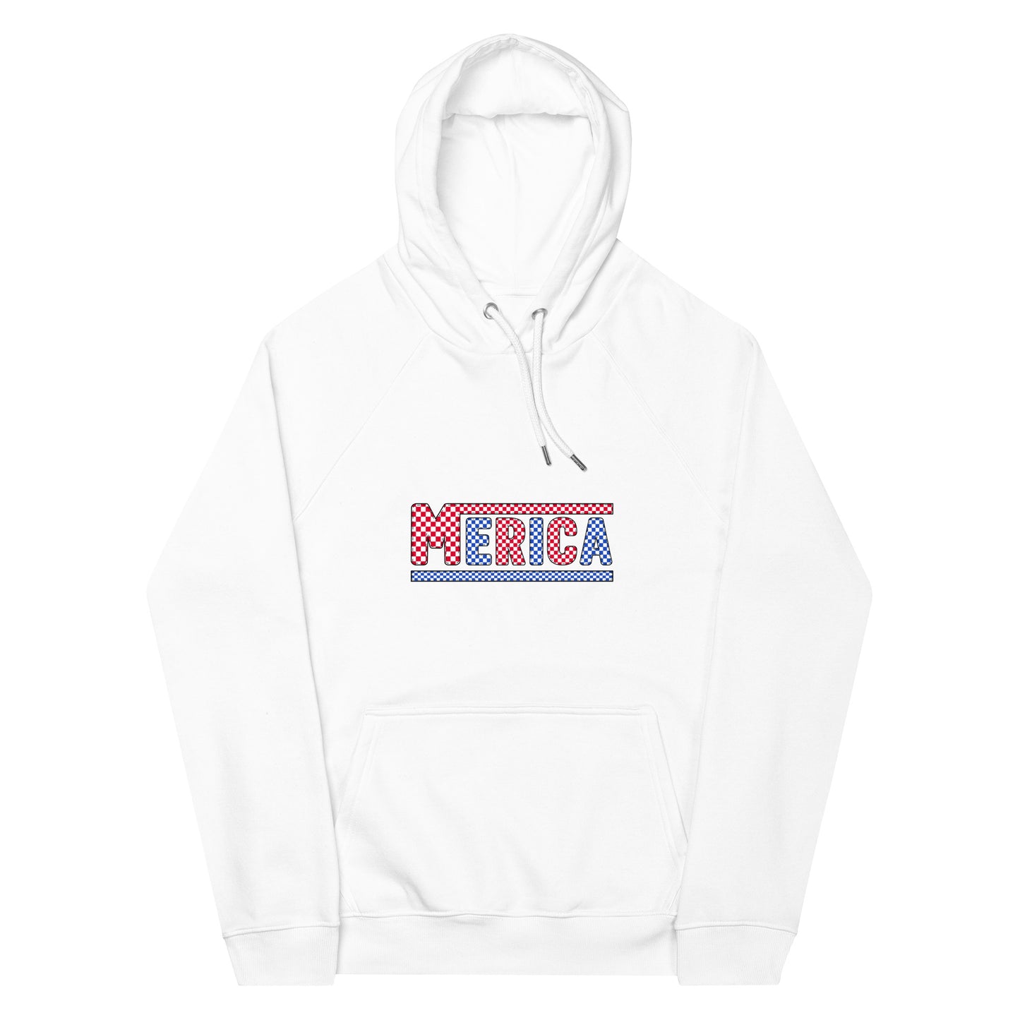 Checkered 'Merica Unisex Ecoo Raglan hoodie