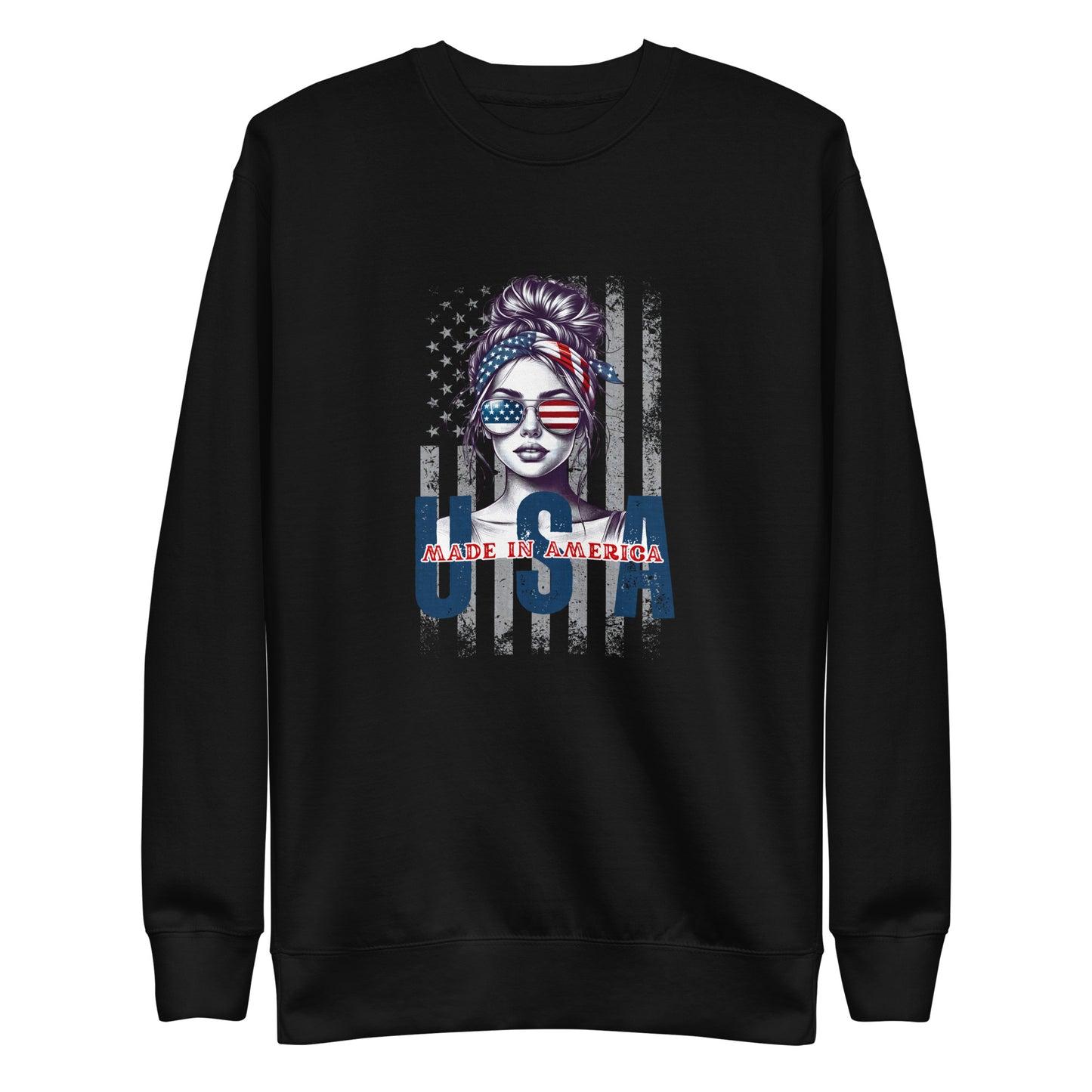 Messy Bun USA Unisex Premium Sweatshirt