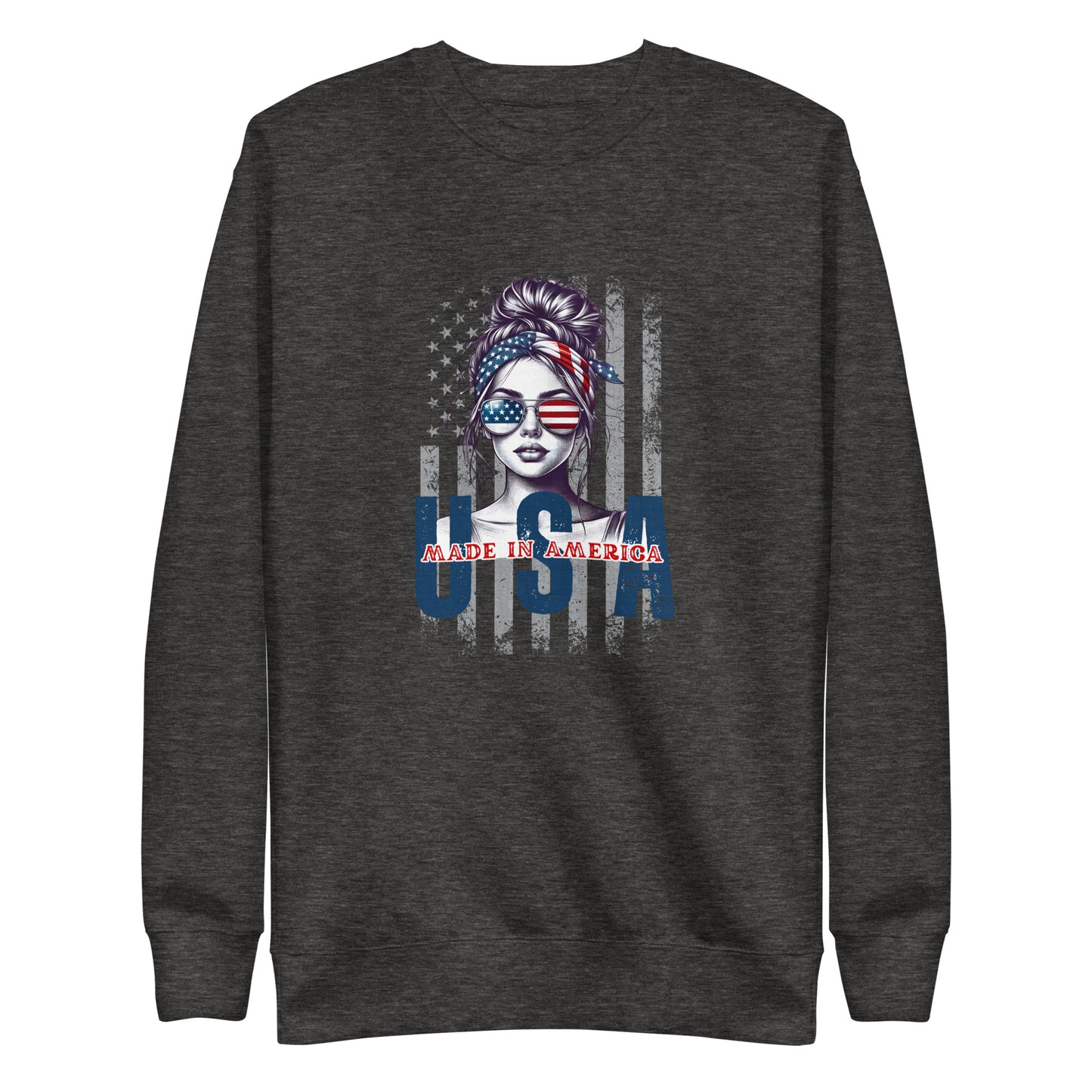 Messy Bun USA Unisex Premium Sweatshirt