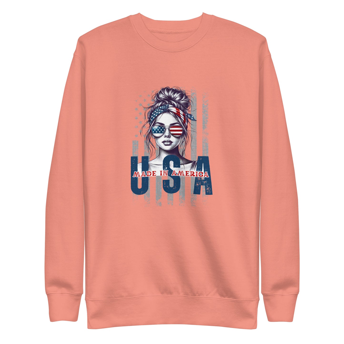 Messy Bun USA Unisex Premium Sweatshirt