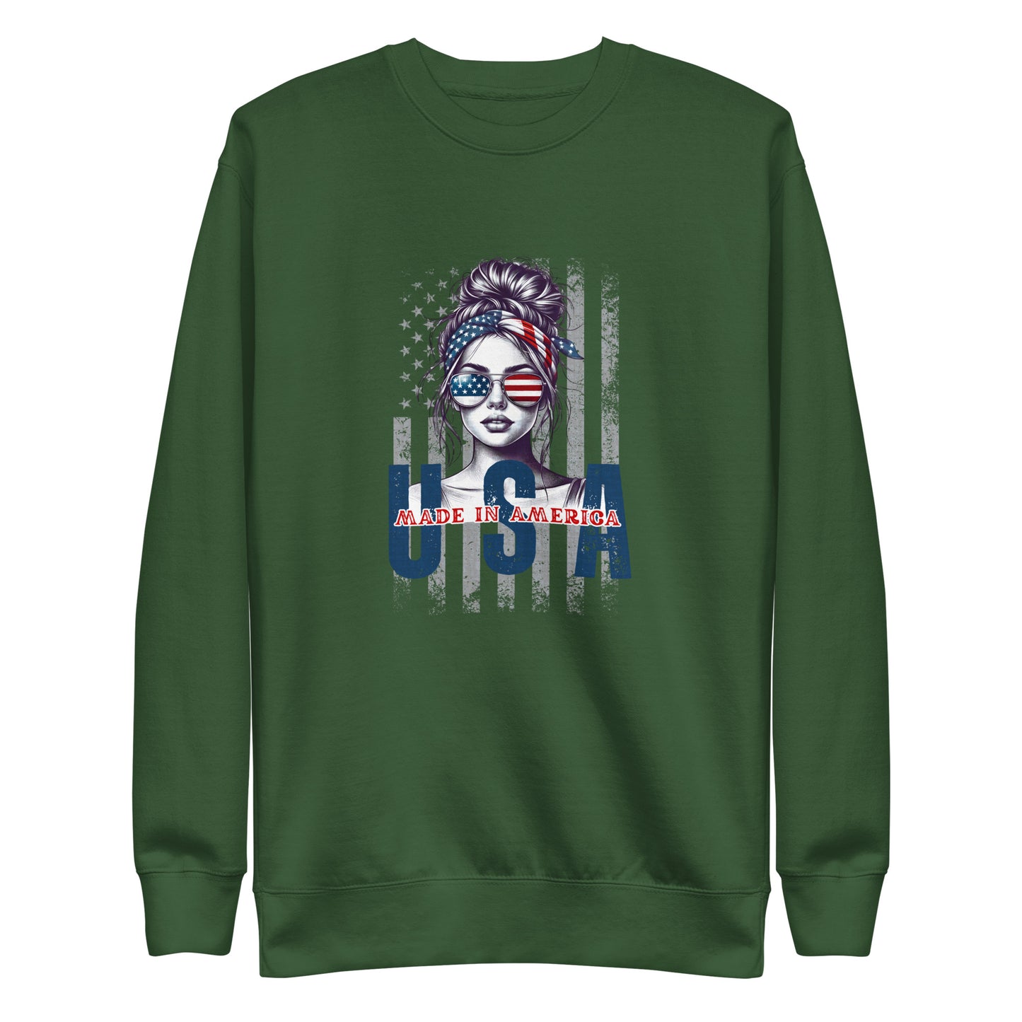 Messy Bun USA Unisex Premium Sweatshirt