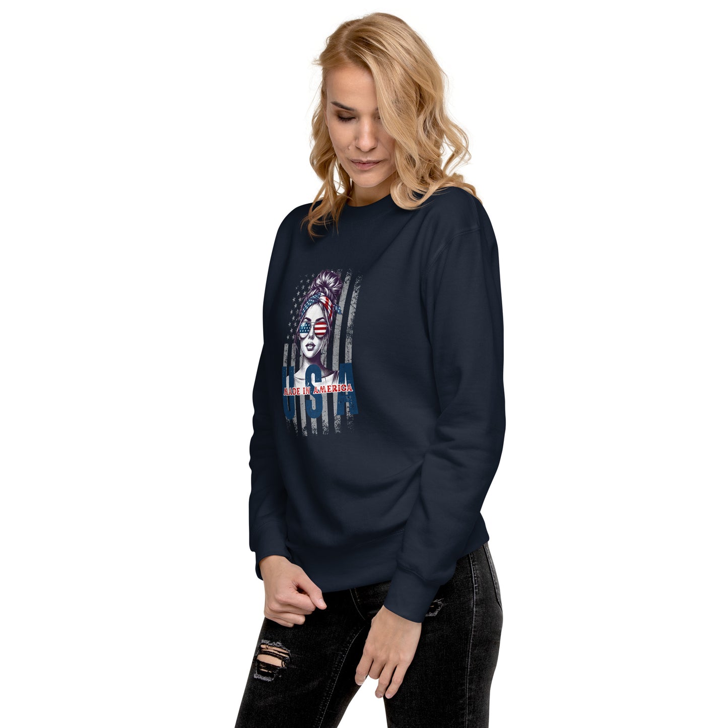 Messy Bun USA Unisex Premium Sweatshirt