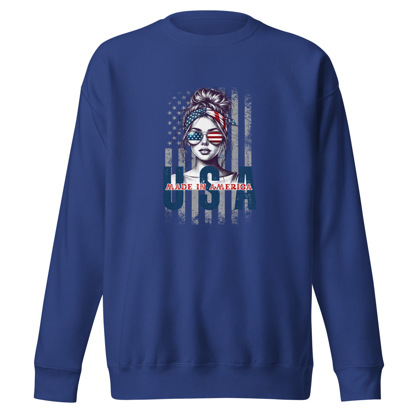 Messy Bun USA Unisex Premium Sweatshirt