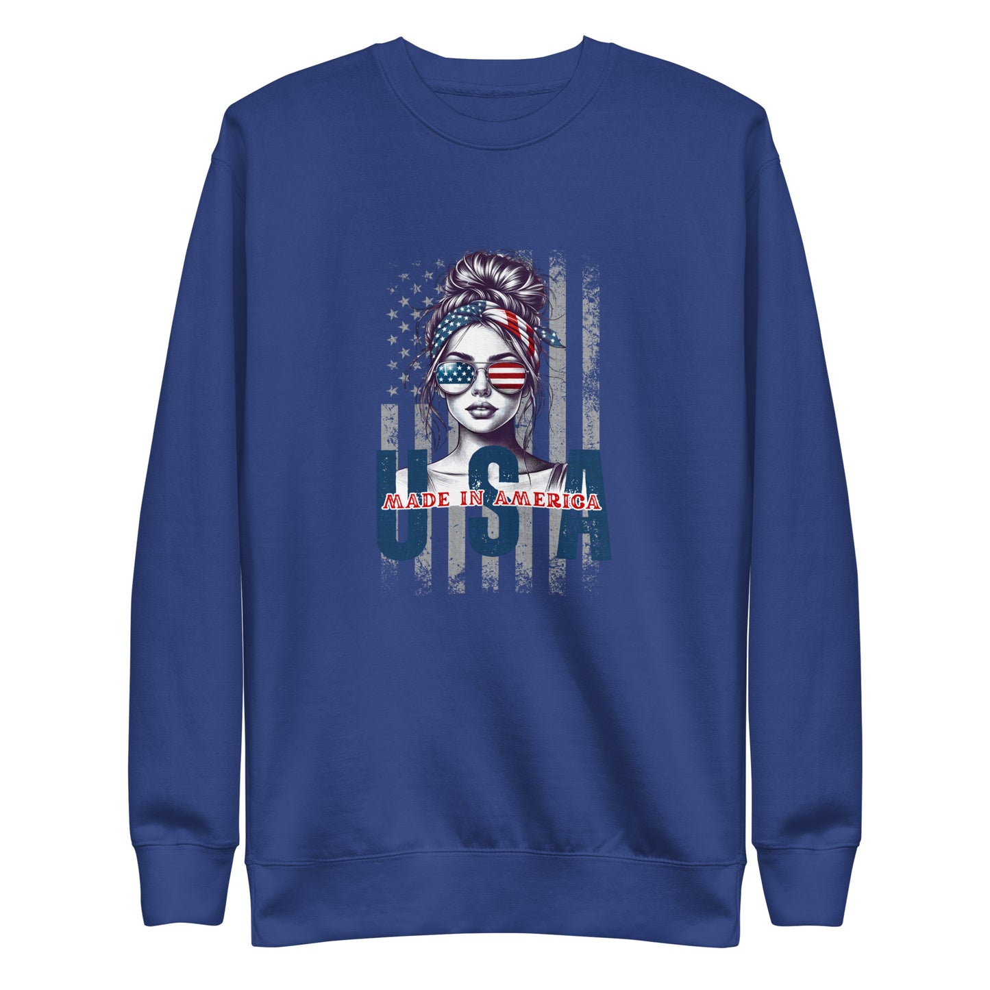 Messy Bun USA Unisex Premium Sweatshirt