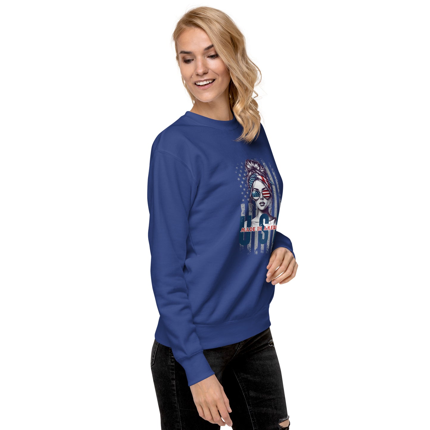 Messy Bun USA Unisex Premium Sweatshirt