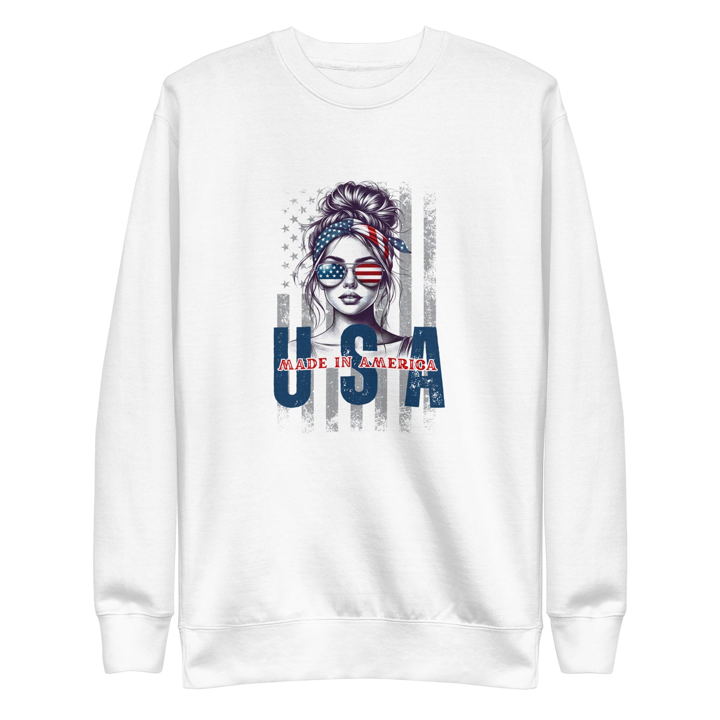 Messy Bun USA Unisex Premium Sweatshirt