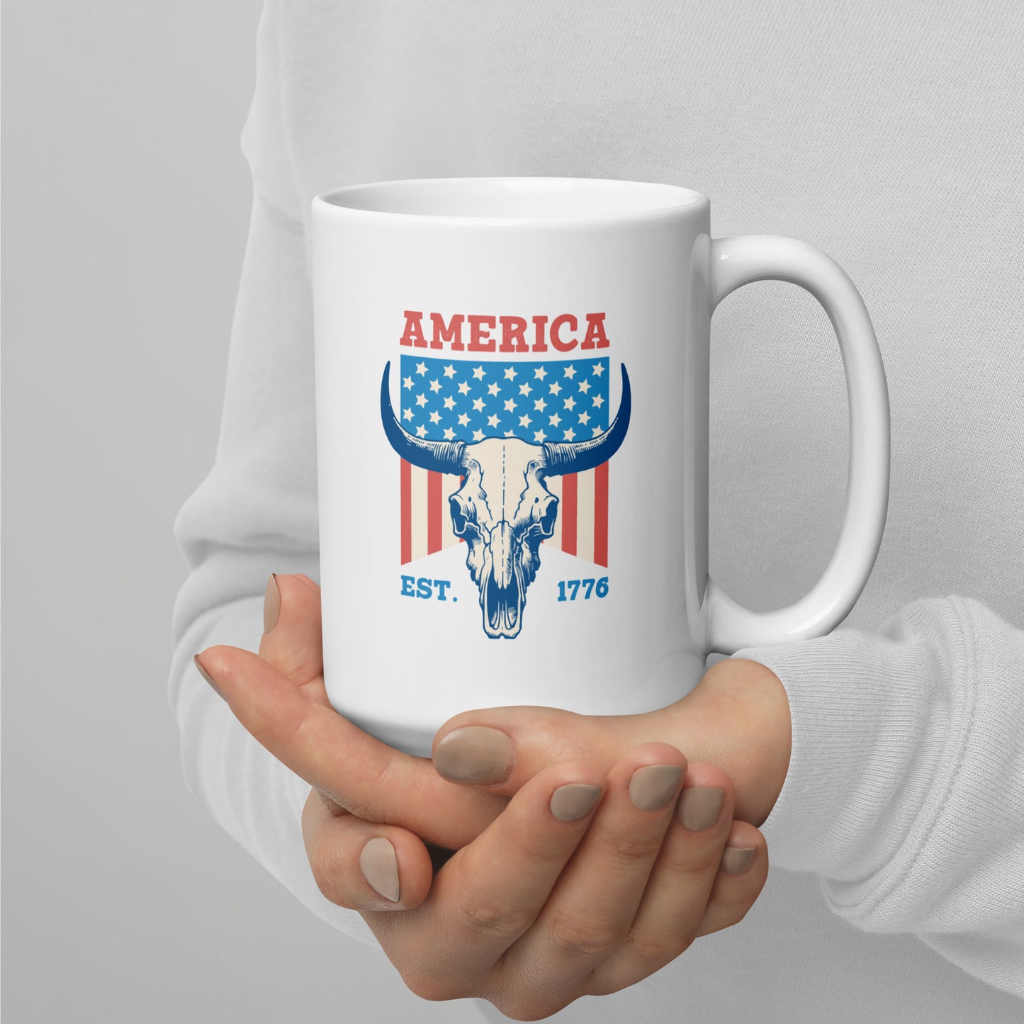 Est. 1776 (Double-Sided Images) White Glossy Mug